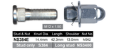 Stud & Nut NS384E - Nice Products | Universal Auto Spares