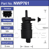 Washer Pump NWP761 - Nice Products | Universal Auto Spares