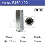 Chrome Nuts pk100 F460-100 - Nice Products | Universal Auto Spares