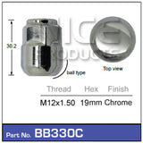 Wheel Nut BB330C - Nice Products | Universal Auto Spares
