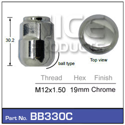 Wheel Nut BB330C - Nice Products | Universal Auto Spares