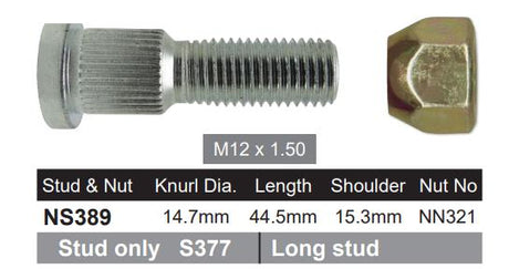 Stud & Nut NS389 - Nice Products | Universal Auto Spares