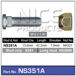 Stud & Nut NS351A - Nice Products | Universal Auto Spares