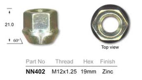 Wheel nuts pk100 NN402-100 - Nice Products | Universal Auto Spares