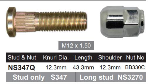 Stud & Nut NS347Q - Nice Products | Universal Auto Spares