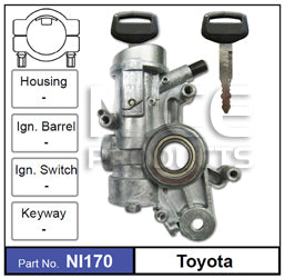 Ignition Lock NI170 - Nice Products | Universal Auto Spares