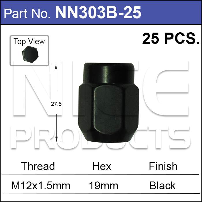 Wheel Nuts pk25 NN303B-25 - Nice Products | Universal Auto Spares