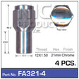 Chrome Nuts pk4 FA321-4 - Nice Products | Universal Auto Spares