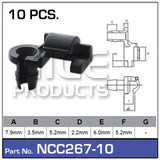 Door Clip Pkt 10 NCC267-10 - Nice Products | Universal Auto Spares