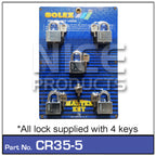 Padlock 35mm pk 5 CR35-5 - Nice Products | Universal Auto Spares