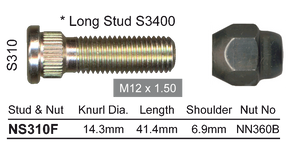 Stud & Nut NS310F - Nice Products | Universal Auto Spares