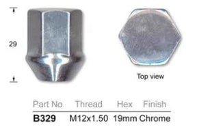 Chrome Nuts B329-4 - Nice Products | Universal Auto Spares