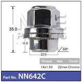 Wheel Nut NN642C - Nice Products | Universal Auto Spares