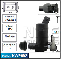 Washer Pump NWP692 - Nice Products | Universal Auto Spares