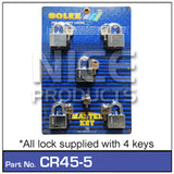 Padlock 45mm pk 5 CR45-5 - Nice Products | Universal Auto Spares