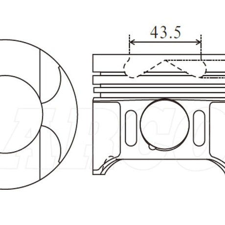 Piston & Pin Set MERCEDES BENZ OM611 OM612 1DP2028-0.50 - Nason