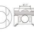 Piston & Pin Set MERCEDES BENZ OM611 OM612 1DP2028-STD - NASON