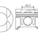Piston & Pin Set MERCEDES BENZ OM611 OM612 1DP2028-STD - Nason