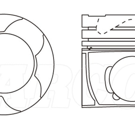 Piston & Ring Set MITSUBISHI 4N15 DOHC DIESEL 1DPR2095-0.50 - FAI