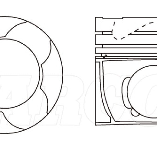 Piston & Ring Set MITSUBISHI 4N15 DOHC DIESEL 1DPR2095-STD - FAI
