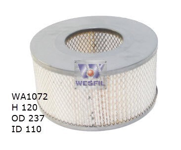 Air Filter Fits Toyota WA1072 - Wesfil | Universal Auto Spares