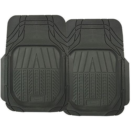2 Piece Black or Grey Deep Dish Rubber Mat Odourless Rubber - PC Procovers | Universal Auto Spares