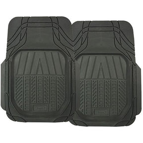 2 Piece Black or Grey Deep Dish Rubber Mat Odourless Rubber - PC Procovers Grey