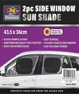 2 Piece Side Twist Sun Shade 43.5cm x 38.5cm - PC Procovers | Universal Auto Spares