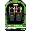 2 Pieces 3.5 Meter Ratchet Tie Down Set - LoadMaster | Universal Auto Spares