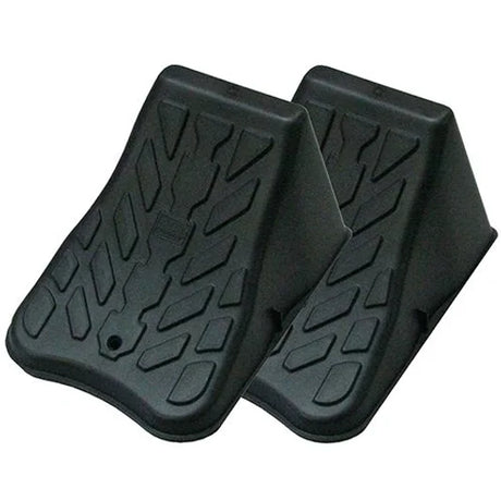 2 Pieces Wheel Chock Moulded Design, Strong & Lightweight - LoadMaster | Universal Auto Spares
