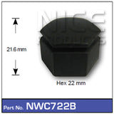Black Wheel Nut Cover Black Fits Holden NWC722B - Nice Products | Universal Auto Spares