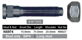 Wheel Stud & Nut NS974 - Nice Products | Universal Auto Spares
