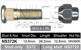 Stud & Nut NS372K - Nice Products | Universal Auto Spares