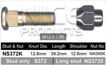 Stud & Nut NS372K - Nice Products | Universal Auto Spares