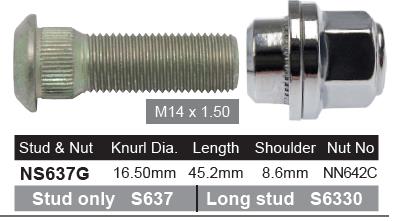 Stud & Nut NS637G - Nice Products | Universal Auto Spares
