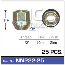 Wheel Nut NN222-25 - Nice Products | Universal Auto Spares