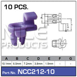Door Clip Pkt 10 NCC212-10 - Nice Products | Universal Auto Spares