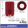 Red Nuts J432R-4 - Nice Products | Universal Auto Spares