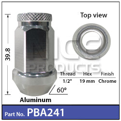 Race Open Ended Nut PBA241 - Nice Products | Universal Auto Spares