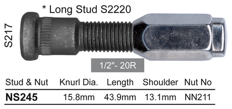 Stud & Nut NS245 - Nice Products | Universal Auto Spares