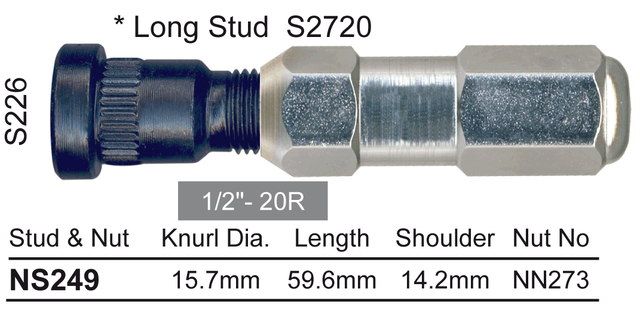 Stud & Nut NS249 - Nice Products | Universal Auto Spares