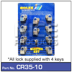 Padlock 35mm pk 10 CR35-10 - Nice Products | Universal Auto Spares