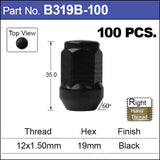 Black Nuts pk100 B319B-100 - Nice Products | Universal Auto Spares