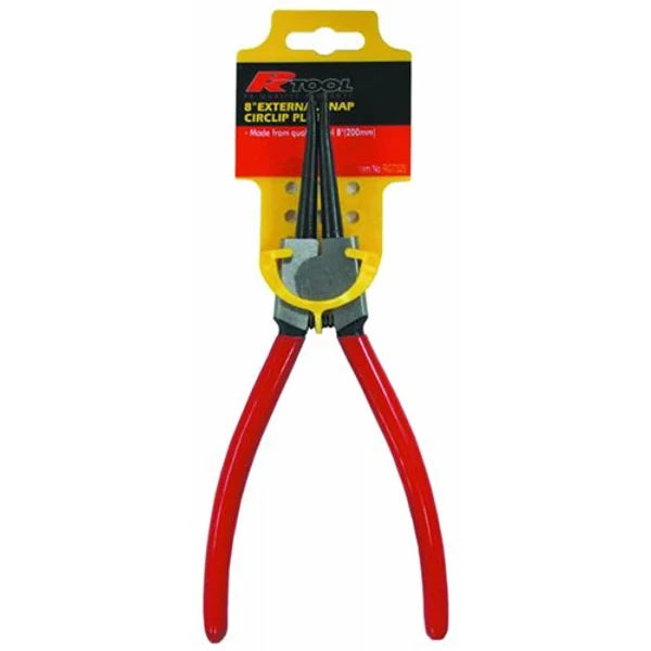 200mm (8”) Straight Nose External Circlip Plier Thin Points - PKTool | Universal Auto Spares