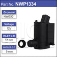 Washer Pump NWP1334 - Nice Products | Universal Auto Spares