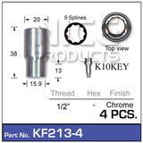 Chrome Nuts KF213-4 - Nice Products | Universal Auto Spares