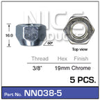 Wheel Nut Pkt 5 NN038-5 - Nice Products | Universal Auto Spares
