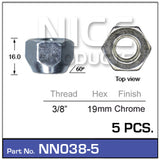 Wheel Nut Pkt 5 NN038-5 - Nice Products | Universal Auto Spares