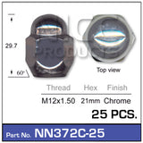 Wheel Nuts pk25 NN372C-25 - Nice Products | Universal Auto Spares
