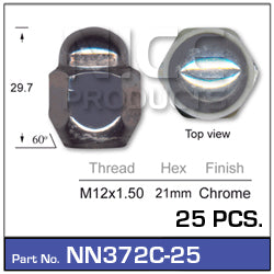 Wheel Nuts pk25 NN372C-25 - Nice Products | Universal Auto Spares